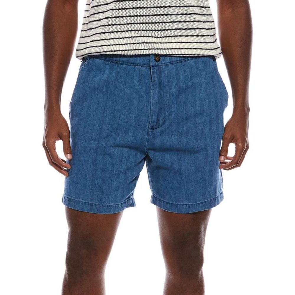 Slate & Stone Mens  Elastic Waist Easy Short, Blue